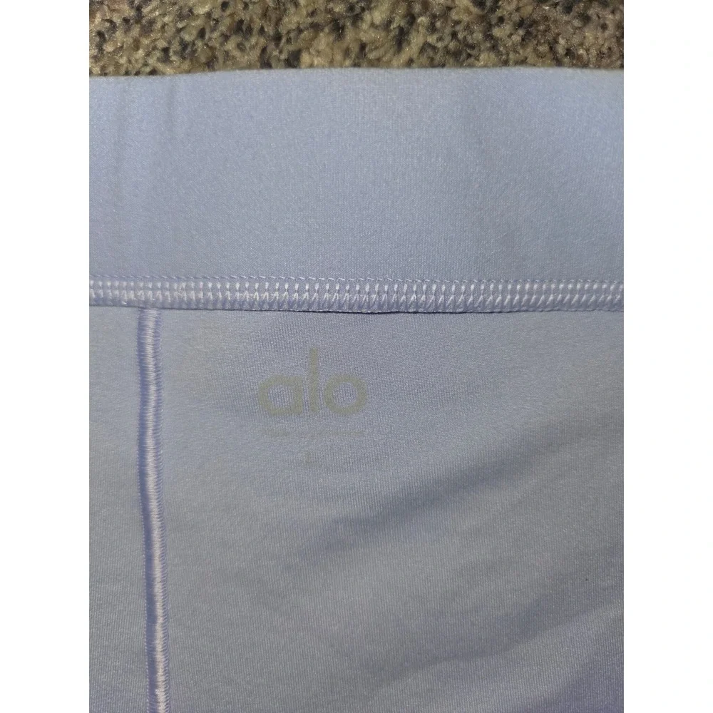 Alo Yoga Airlift High Waist Boxer Shorts Lavender Blue W1424R Size Large